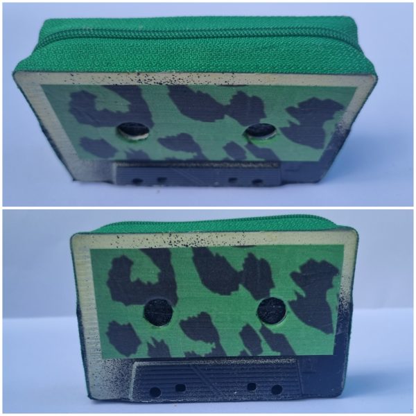 Collage de fotos del Monedero Cassette Leopardo Verde