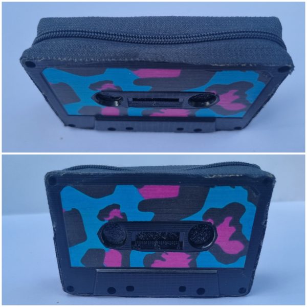 Collage de fotos del Monedero Cassette Leopardo Azul