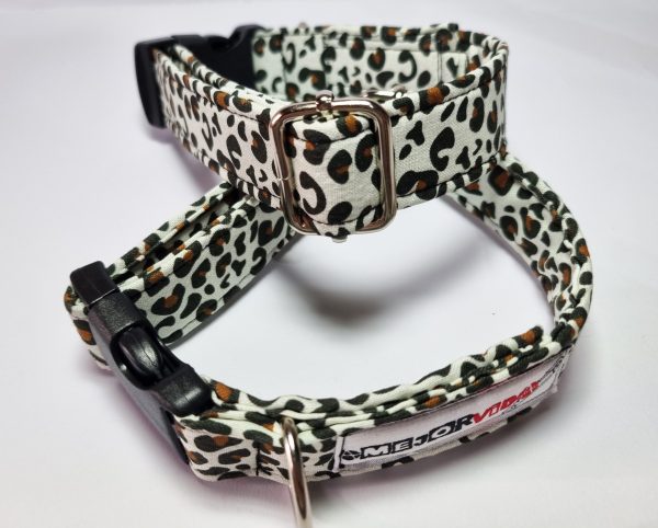 Foto collar de perro leopardo blanco