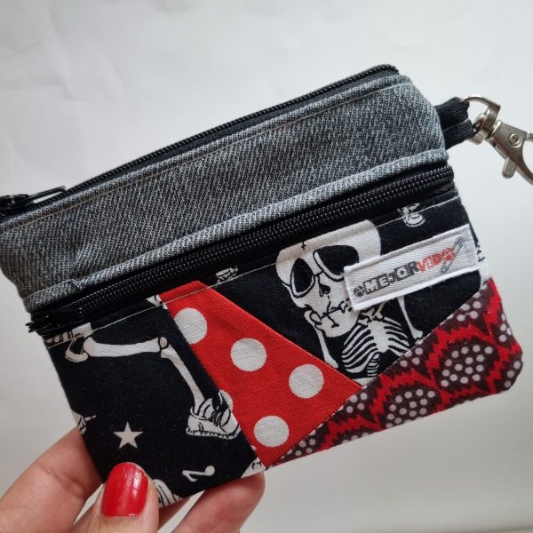 Foto de la parte delantera del monedero retalero