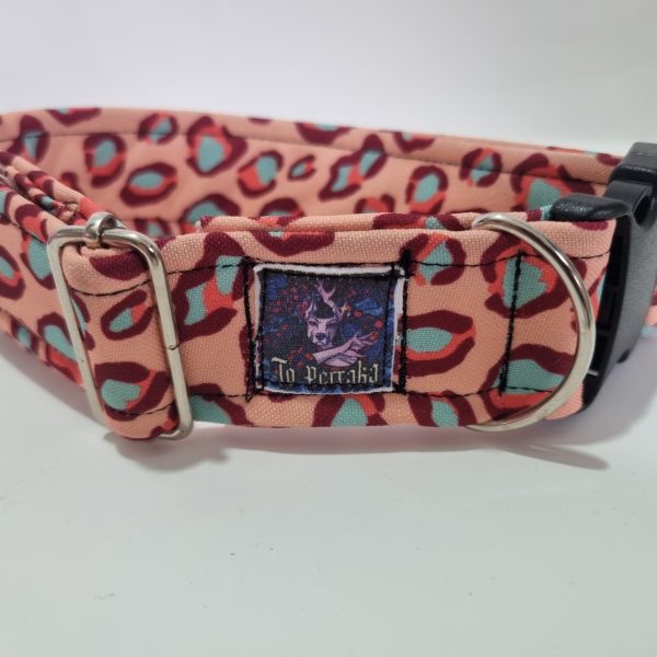 Foto del collar de perro leopardo salmón